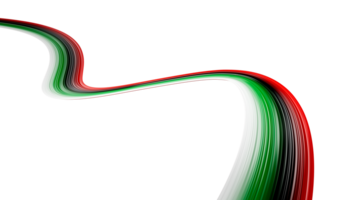 United Arab Emirates flag ribbon, 3d illustration png