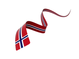 3d bandeira do Noruega país 3d ondulado brilhante Noruega fita , 3d ilustração png