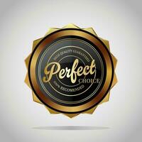 Luxury golden badges and labels. Retro vintage circle badge design vector