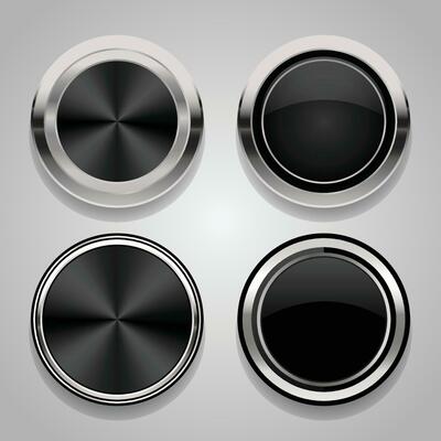 Luxury silver badges and labels. Retro vintage circle badge design
