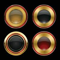 Luxury golden badges and labels. Retro vintage circle badge design vector