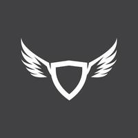 Wings Shield icon and symbol template vector