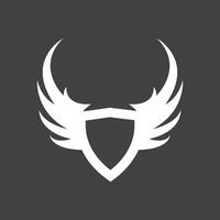 Wings Shield icon and symbol template vector