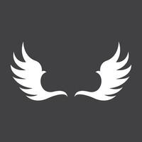 Wings bird icon and symbol vector template