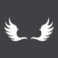 Wings bird icon and symbol vector template