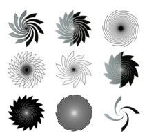 vortice forme illustrazione impostato png