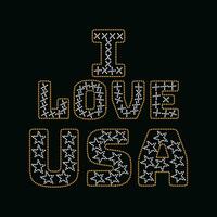 I love usa vector