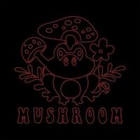 Mushroom tshirt design vector