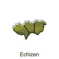 Map City of Echizen design, High detailed vector map - Japan Vector Design Template, suitable for your company