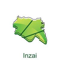 Map City of Inzai design, High detailed vector map - Japan Vector Design Template