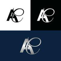 lujo letra C.A logo diseño modelo inicial, logo monograma, logo empresa y icono negocio, adecuado para tu empresa vector