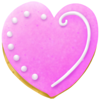 Red and pink heart cookie png