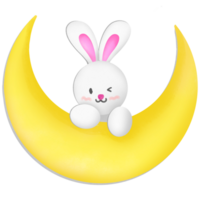 lapin sur la lune png