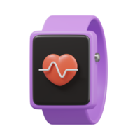 Smartwatch and fitness tracker icon 3d render illustration png