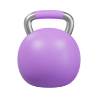 weights kettlebell icon 3d render illustration png