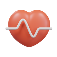 Heart Rate icon 3d render illustration png