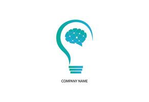 abstract logo brain blub logo inspiration vector
