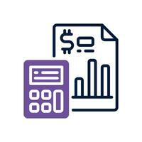 accounting dual tone icon. vector icon for your website, mobile, presentation, and logo design.