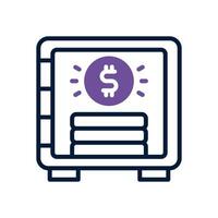 safe box dual tone icon. vector icon for your website, mobile, presentation, and logo design.