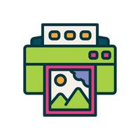 printer filled color icon. vector icon for your website, mobile, presentation, and logo design.