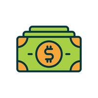 money filled color icon. vector icon for your website, mobile, presentation, and logo design.