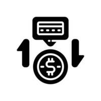 return of investment glyph icon. vector icon for your website, mobile, presentation, and logo design.