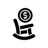 retirement fee glyph icon. vector icon for your website, mobile, presentation, and logo design.