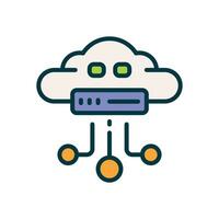 cloud system filled color icon. vector icon for your website, mobile, presentation, and logo design.