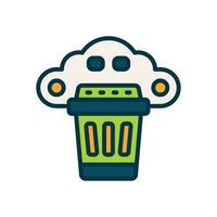 cloud recycle filled color icon. vector icon for your website, mobile, presentation, and logo design.