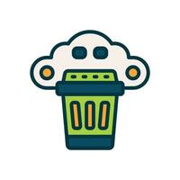 cloud recycle filled color icon. vector icon for your website, mobile, presentation, and logo design.