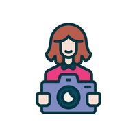 fotógrafo lleno color icono. vector icono para tu sitio web, móvil, presentación, y logo diseño.