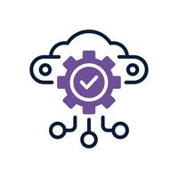 cloud configure dual tone icon. vector icon for your website, mobile, presentation, and logo design.