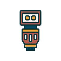 flash camera filled color icon. vector icon for your website, mobile, presentation, and logo design.