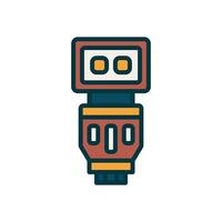 flash camera filled color icon. vector icon for your website, mobile, presentation, and logo design.