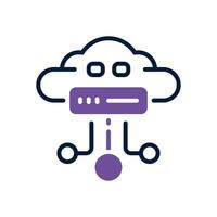 cloud system dual tone icon. vector icon for your website, mobile, presentation, and logo design.