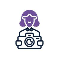 photographer dual tone icon. vector icon for your website, mobile, presentation, and logo design.