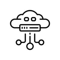 nube sistema línea icono. vector icono para tu sitio web, móvil, presentación, y logo diseño.