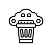cloud recycle line icon. vector icon for your website, mobile, presentation, and logo design.