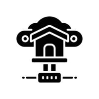 cloud home glyph icon. vector icon for your website, mobile, presentation, and logo design.