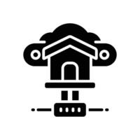 cloud home glyph icon. vector icon for your website, mobile, presentation, and logo design.