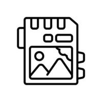 memory card line icon. vector icon for your website, mobile, presentation, and logo design.