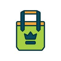 tote bag filled color icon. vector icon for your website, mobile, presentation, and logo design.