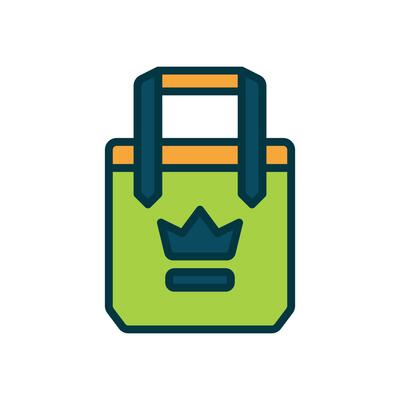 tote bag filled color icon. vector icon for your website, mobile, presentation, and logo design.