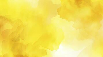 Vibrant Yellow Watercolor Background for Creative Design Concepts. AI Generated photo