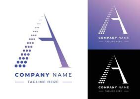 Letter A abstract business logo template vector