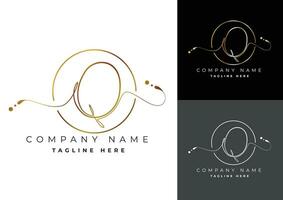 Letter Q premium handwritten signature logo vector