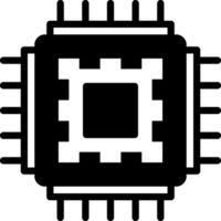 solid icon for semiconductor vector