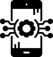 solid icon for technologies vector