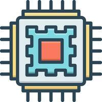 color icono para semiconductor vector