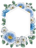 modelo marco invitación saludos tarjeta etiqueta guirnalda frontera flor jardín verdor png